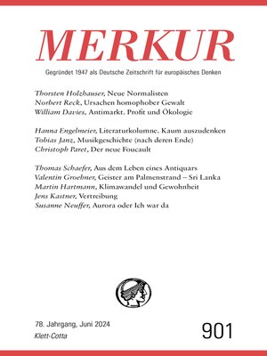 cover image of MERKUR 6/2024, Jg.78